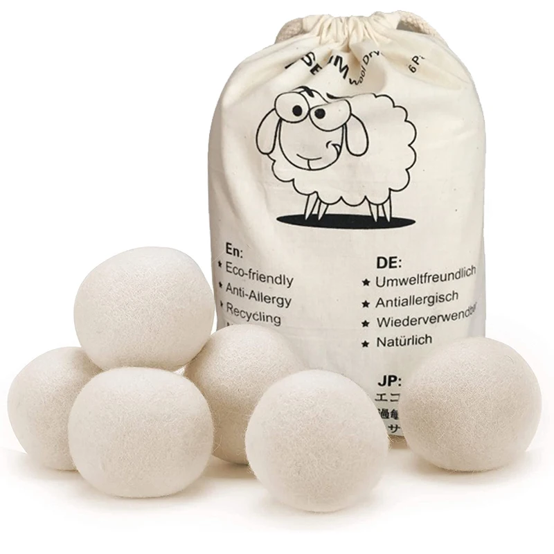 1/3/6PCS Wool Dryer Balls Fabric Virgin Reusable Softener Laundry 5cm Dry Kit Ball Practical Home Washing Balls Wool Dryer Balls