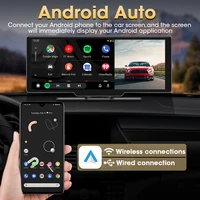 Jansite Système intelligent de voiture portable universel 10,26 pouces, autoradio stéréo, écran HD, GPS Navi WIFI pour Apple CarPlay Android Auto, lecteur multimédia BT, Mirror Link, AUX, FM, Navigation GPS, Vision nocturne 7