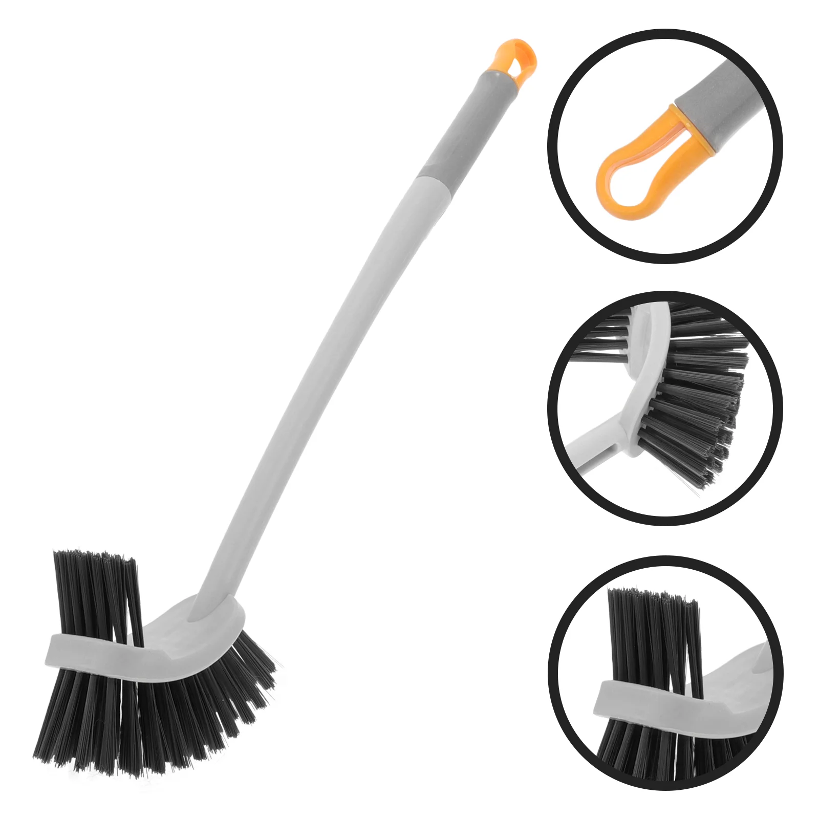 

Toilet Brush with Handle Clean Cleaning Scrubber Long Handled Tool Bathroom Wall Mounted
