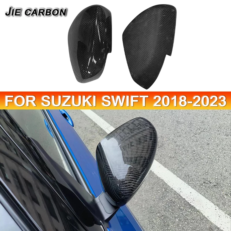 Per Suzuki Swift Sport Zc33S 2018 + Stick-On Real Carbon Fiber Mirror Cap Side Mirror Cover Mirror Housing Accessori Esterni
