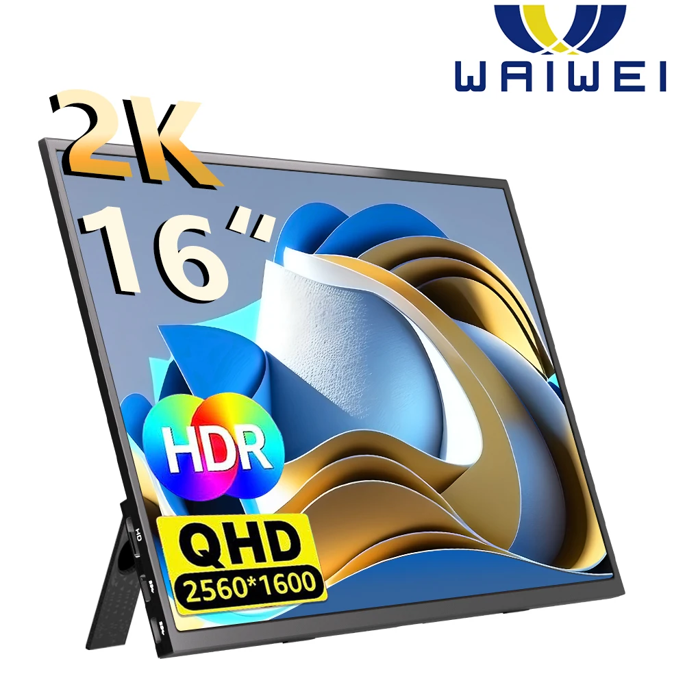 WAIWEI 16 2K Portable Monitor 2560 1600 16 10 60Hz Ultra thin Gaming waiwei-16-2k-portable-monitor-2560-1600-16-10-60hz-ultra-thin-gaming