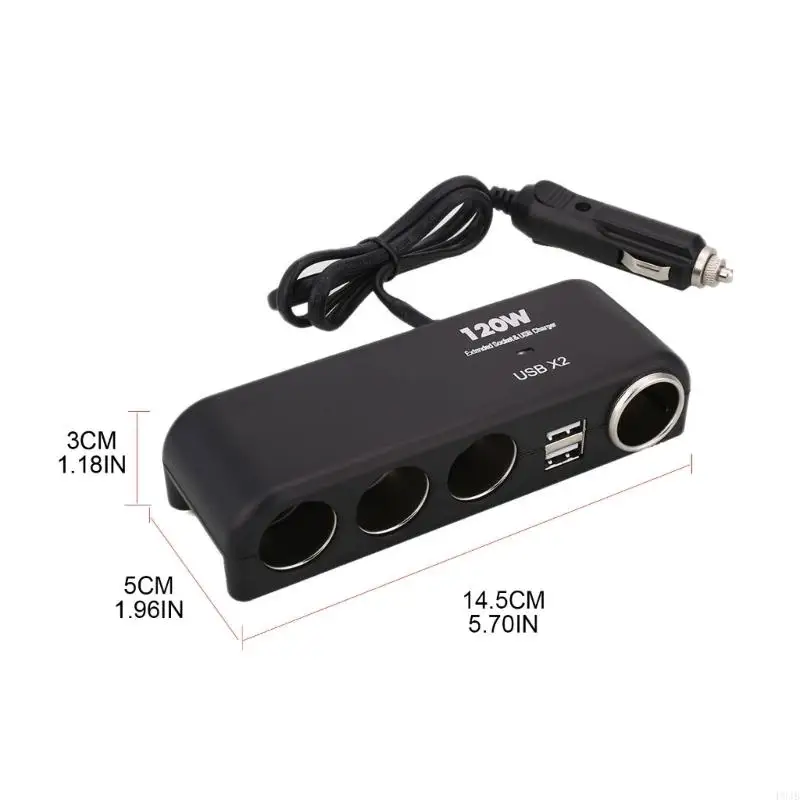 P9JB High-Power 12/24V Car Cigarette Lighter Adapter for Mobile Phone Pad Charging Adapter Splitter 12-24v Universal Voltages