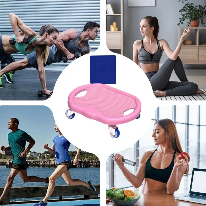 Ab Roller Wheel Board Home Workout Abdominal Trainer Silent Abdominal Wheel Board With Mat For Full Body Fat Burning Tummy