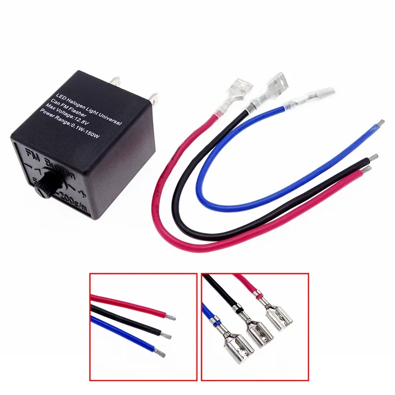 

12V Universal 3-PIN Motorcycle Adjustable Flasher Relay LED Turn Signal Lamp Blinker Light Accessories Fit For Most Motorcycle