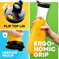 2pcs Water Carafe with Flip Top Lid  Milk, Iced Tea Beverage, Cold Brew and Mimosa Bar. Juice Containers with Lids Accessories 2