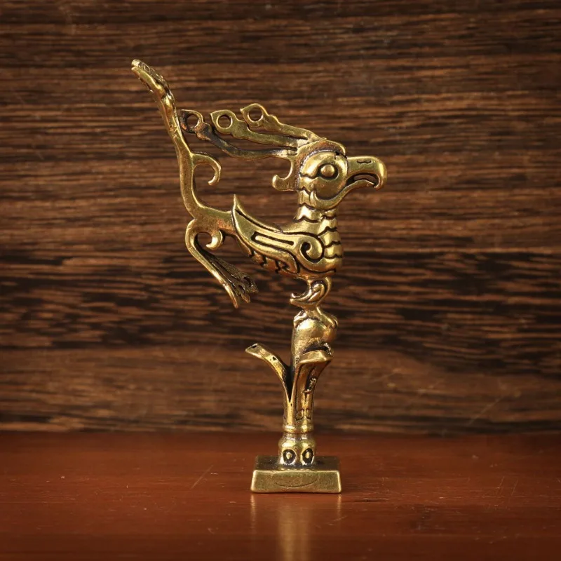 6pcs/set Exquisite Brass Craftsmanship Three-Star Pile Cultural Creative Ornaments Giant Man Statue