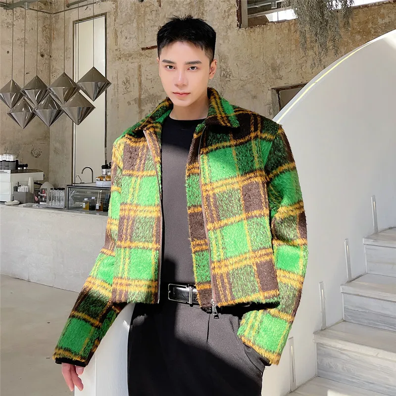 

Winter Wool Blends Long Jacket Men's Fashion Slim Trench Coats Contrast Color Options Overcoat Men Windbreaker 2023 H28