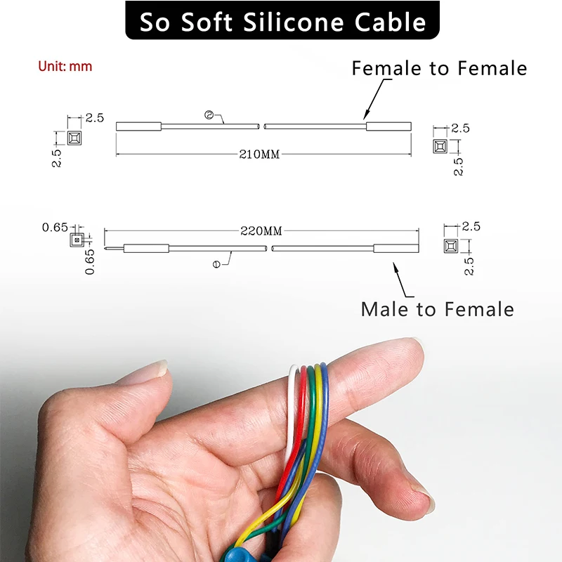 Mini SMD IC jaro hák krunýř klipů multimetr krunýř vede kabel pro logika analyzátor adaptér programovací silikon kabel 60V/3A