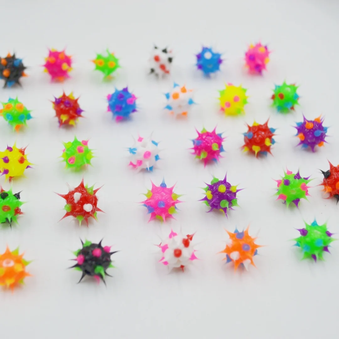 100 Stück/Lot Spike Koosh Ball Perlen mit durchgehendem Loch für Kettenarmband, Körperschmuck, Zubehör – Detail 2