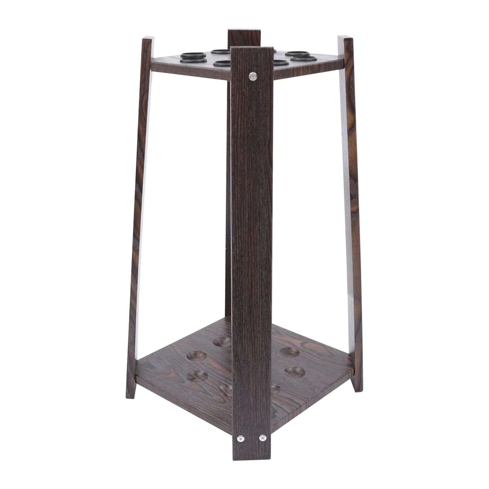 Multifunktionaler quadratischer 8-Loch-Billard-Queue-Rack, Pool-Stick-Ständer, Holzmaserung, Halter für Angelrute, Golfschläger – Detail 3