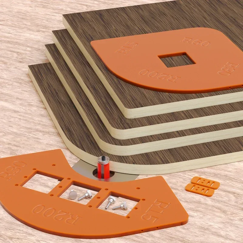 

New R15/R30/R60/R200 Corner Radius Jig Router Templates-Create Perfectly Rounded Corners for WoodWorking Projects Templates