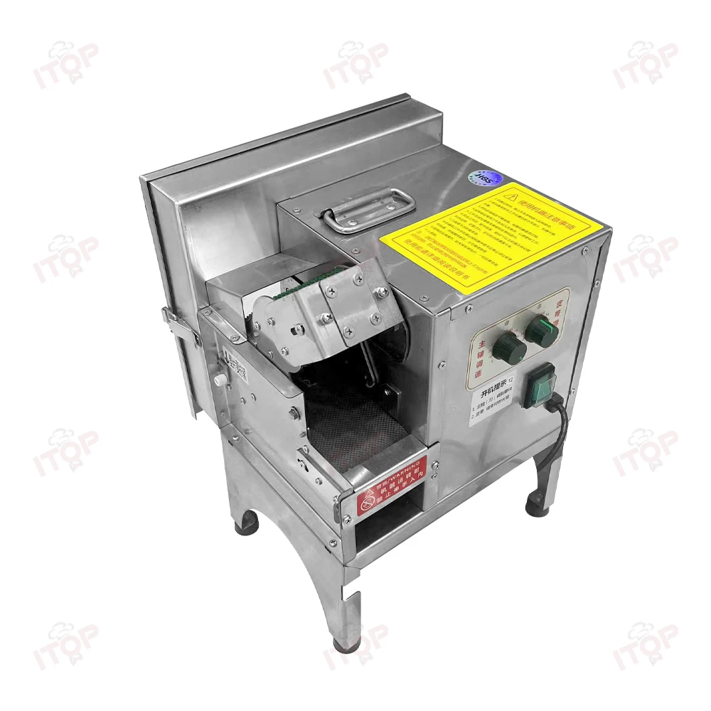 ITOP Commercial Vegetable Slicer,Automatic Shallot Cutter,Electric Slicer for Spring Onion 1.5-35mm thickness adjustable 3