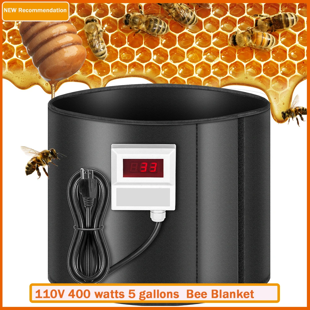 

Bee Blanket Pail Heater with Fixed Thermostat, 5 Gallon, 122 °F, 110V, 400 W