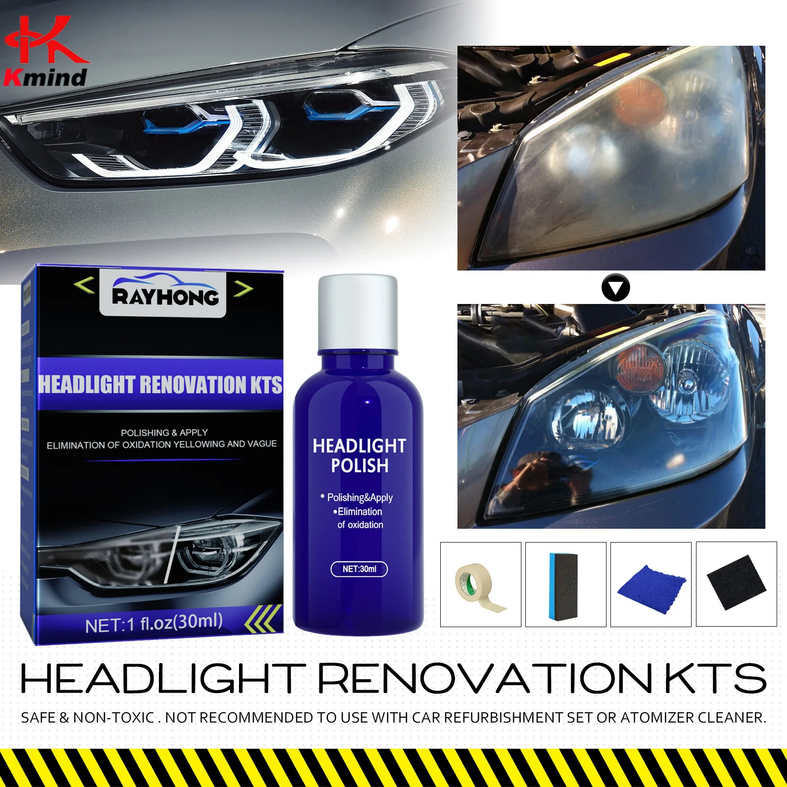 CarLightsRepairFluidCarLightsCrystallisationRenovatorCar