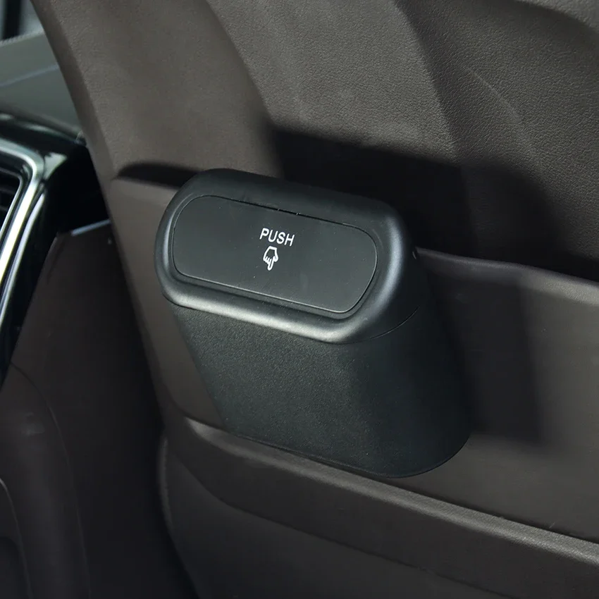 Multifunctional Car Storage Bin Car Waste Dust Box Garbage Truck Trash Can Hanging Tank Interior Accessories