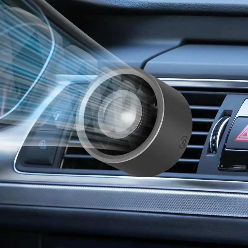 Mini Car Vent Cooling Fan With Ambient Lighting USB Auto Air Air Outlet Clip Fan 3 Levels Adjustable auto Air Circulation Fans