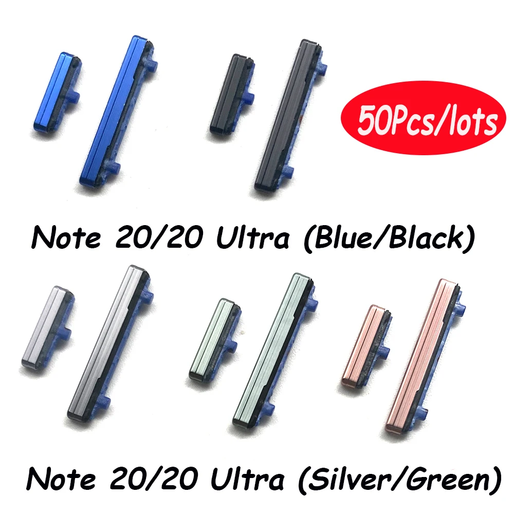 

50Pcs, NEW Power Volume Side Button Key Replacement Part For Samsung Note 20 Ultra N985F N985F/DS / Note 10 Lite ON / OFF
