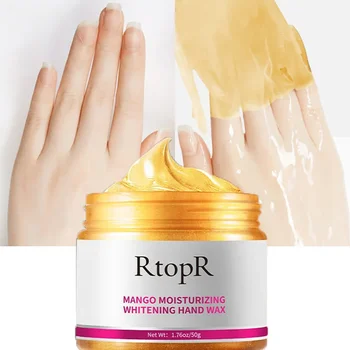 RtopR 망고 미백 핸드 마스크, 핸드 왁스, 보습 리페어, 각질 제거 굳은살 필링, 안티 에이징, 손가락 스킨 크림, 50g