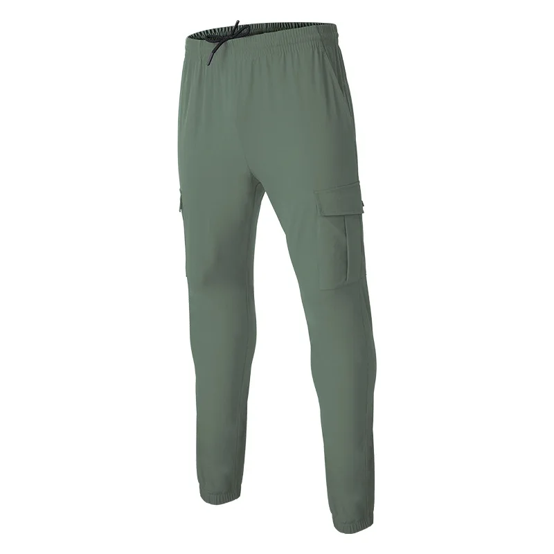Men's Outdoor Camping Loose Ice Silk Leg Trousers Stretch Sports Pants