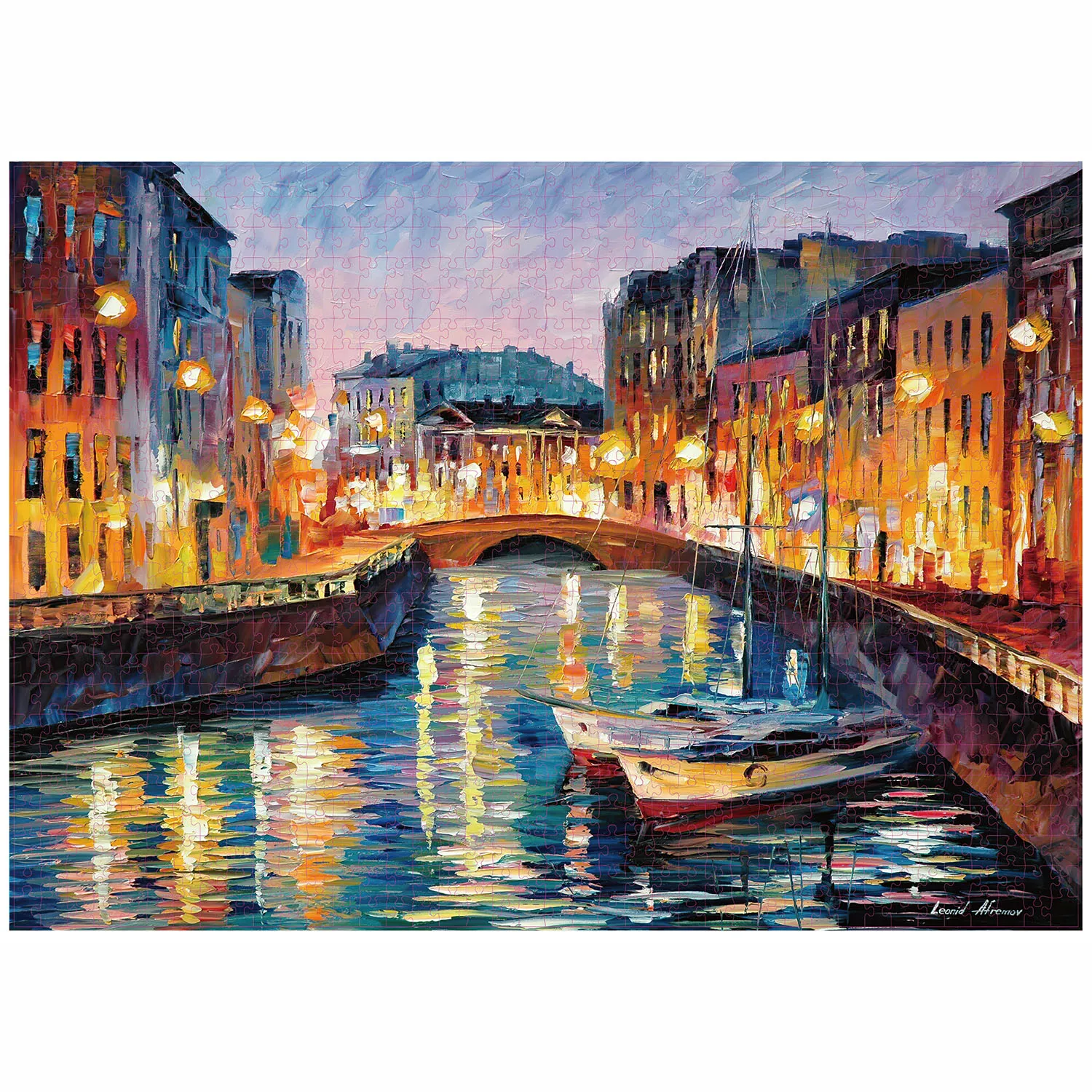Jigsaw Puzzles 1000 Pieces Venice Night Scenery for Adults Home Decor Games Family Fun Educational Toys for Kids