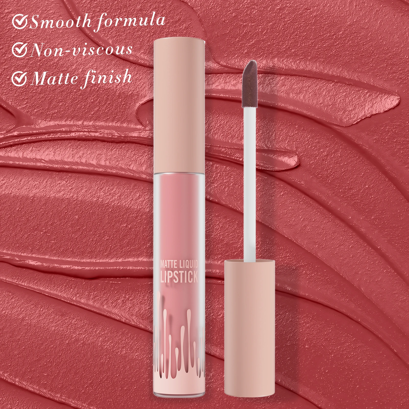 4 colors Matte Velvet Lip Glaze Long Lasting Waterproof Non-Sticky Smudge Proof Liquid Lipstick Valentine's Day Gifts lip glaze