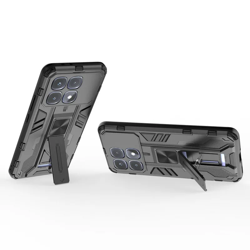Yutwo Cover per Xiaomi Poco F7 Pro Antiurto Custodia 360 Gradi con Protezione dello Schermo Integrata Rugged Full Body Protettivo Case Trasparente TPU Silicone Cover per Poco F7 Pro, Nero