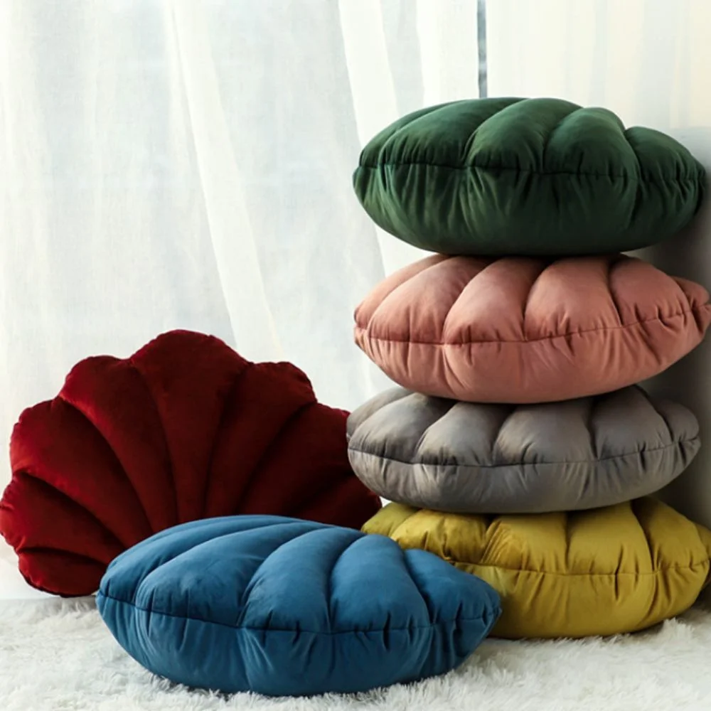 Simulation Dutch Velvet Shell Cushion Soft Skin-friendly Shell Throw Pillow Comfortable Breathable Sofa Waist Pillow Bed