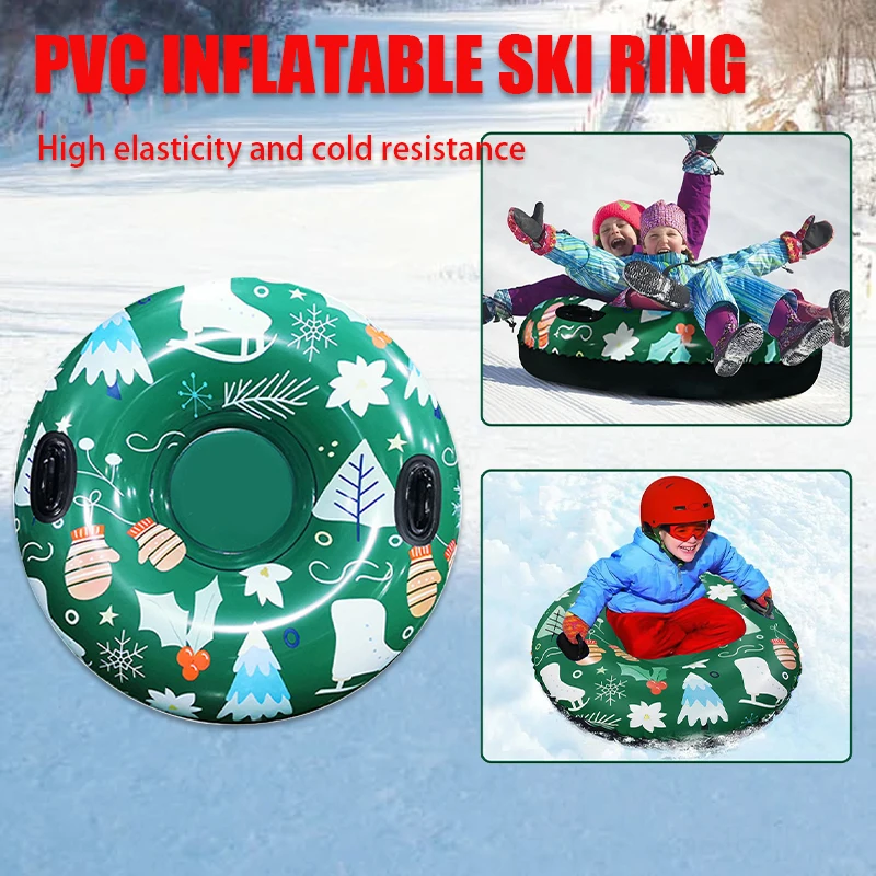 Christmas Themed PVC Ski Ring Inflatable Ski Ring High Elasticity and Cold Resistance Inflatable Ski Ring Aquatic Products