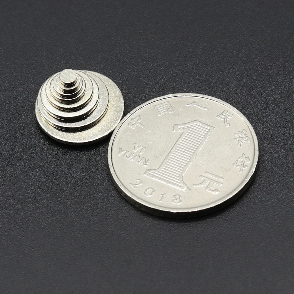 N35 Superstarker Neodym-Magnet, runde Magnete, NdfeB, stark, permanent magnetisch, Imanes-Kühlschrank, 5/6/8/10/12/15 x 1 mm – Detail 3