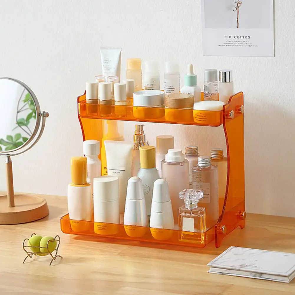 Cosmetic Box Double Layer Spacesaving Storage Shelf Large Capacity