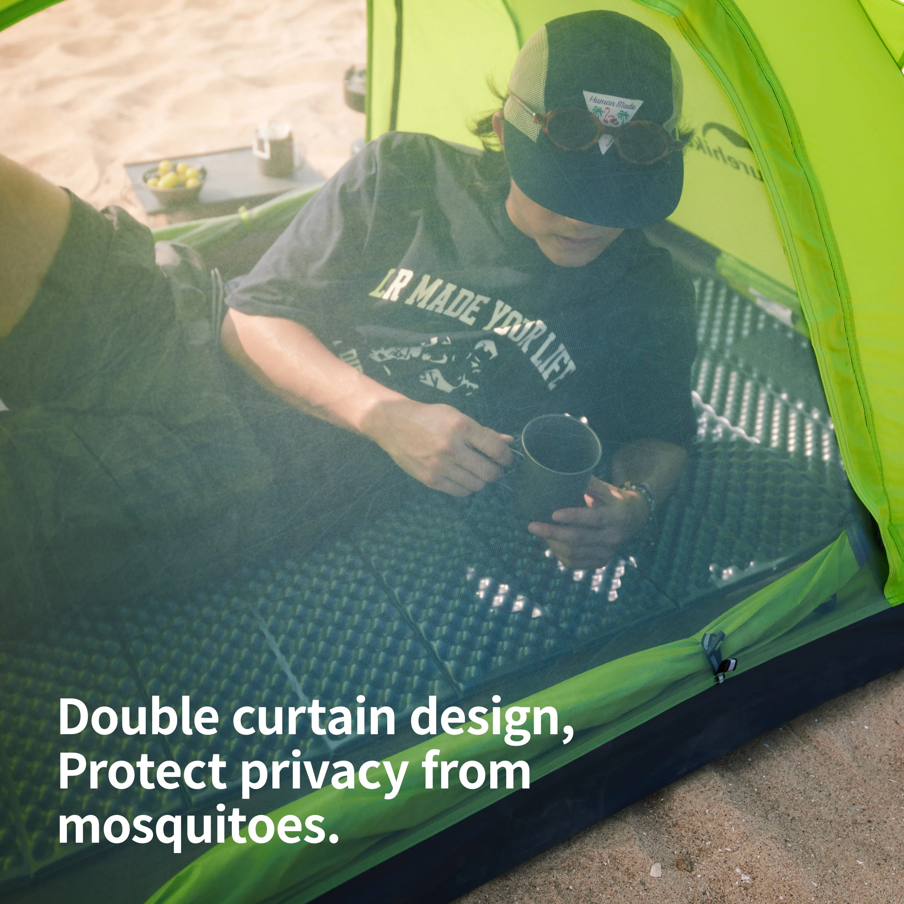 Naturehike P Series Single Layer Tent Outdoor Camping Hiking Ultra Lightweight 2-person Tent Anti-UV Sun Protection UPF40+