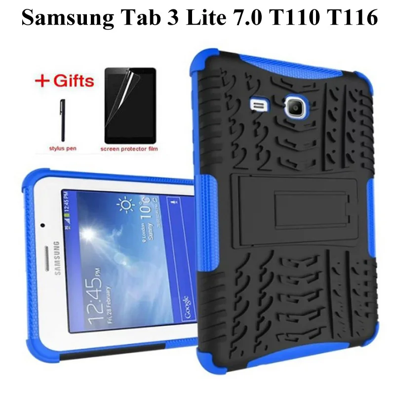 Custodia In Silicone Per Samsung Galaxy Tab 3 Lite 7.0 T110 T111 Cover Da 7.0 Pollici Per Samsung Tab E Lite 7 Sm-T113 T116 Custodia + Pellicola + Pen