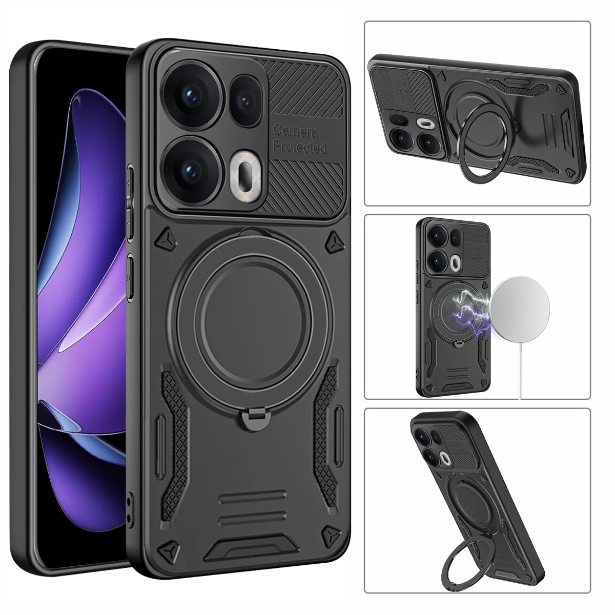 360° Metal Magnetic Rotating Ring Holder Phone Case Protector