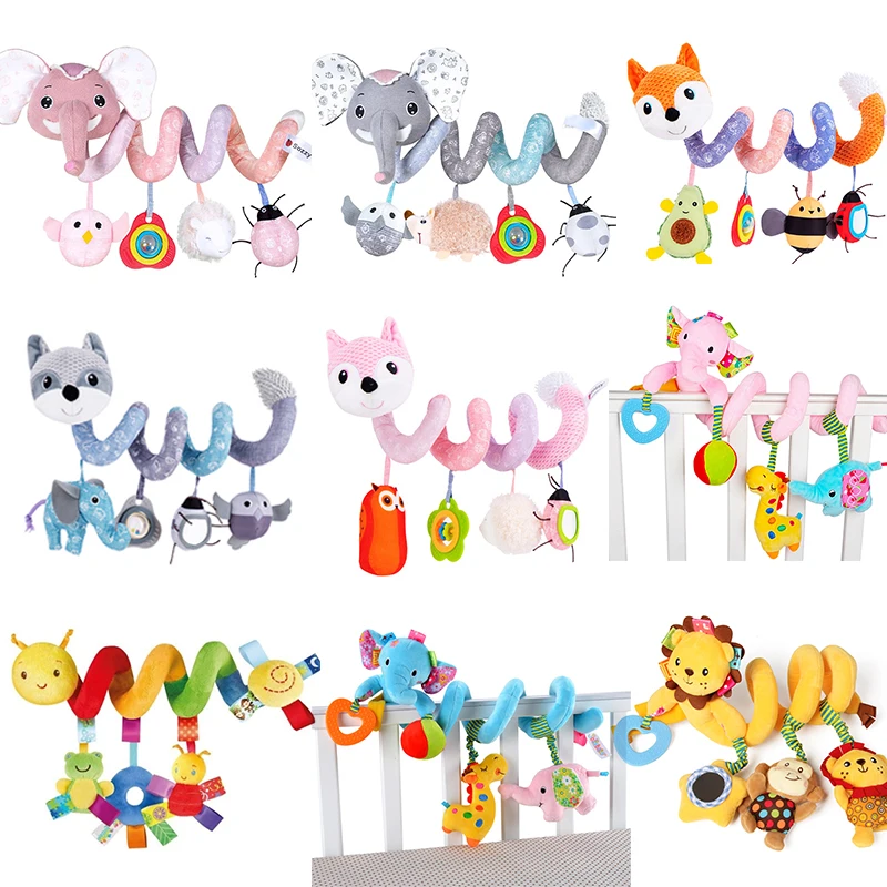 

Sensory Plush Rattle For Newborn Developing Crib Baby Toys 0 12 Months Stuffed Animal Stroller Hanging Toys Soft Baby Games Toys