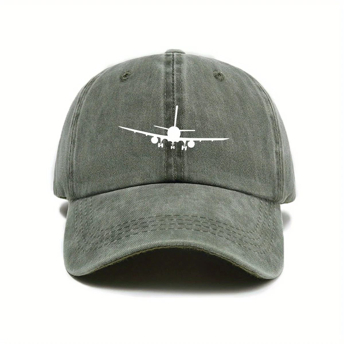Baseballkappe mit Flugzeugdruck und schlichtem Design, Alltagsmode, Outdoor-Ausrüstung für Herren und Damen – Detail 10