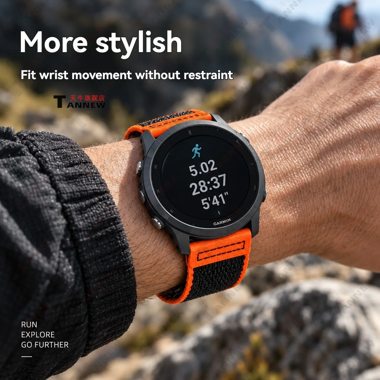 Waterproof Woven Nylon Sport Watch Strap – Lightweight and Durable Replacement Band