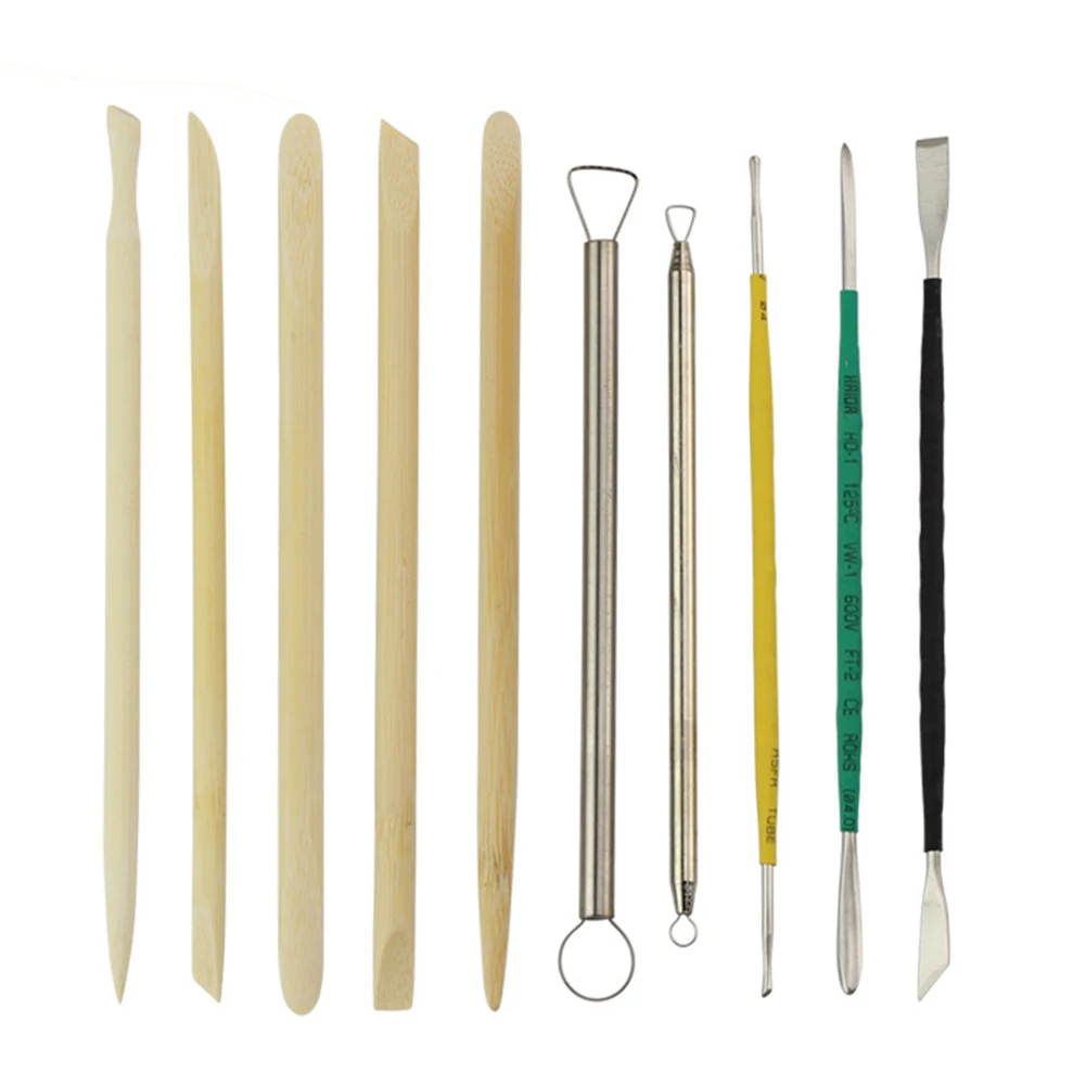 

10 Pcs Engraving Tools Clay Sculpture Set Pottery Carving K-nife Handmade Model Art Craft Modeling Tool Engraving Tool Parts