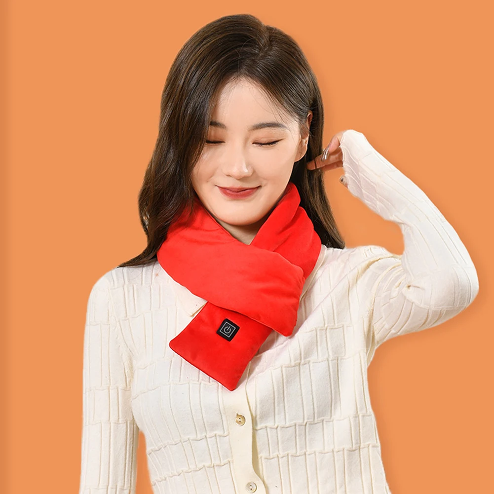 Sciarpa Riscaldata USB Donna/Uomo - Scaldacollo Ricaricabile Con 3 Temperature (45-65°C), Per Inverno, Caccia, Pesca, Campeggio - Grigio - 2