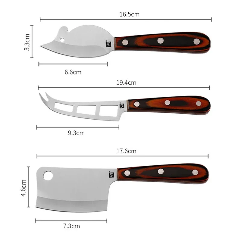 Description Picture 2 of itemCheese Knife Stainless Steel Multifunction Baking Tools Pizza Butter Cutter Fruit Knife Kitchen Gadgets Charcuterie Board Tools