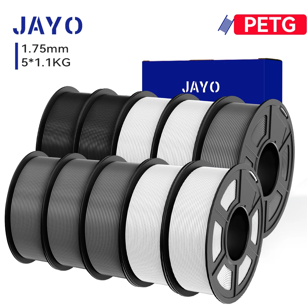 thumbnail image 1 of Filamento PLA/PLA Meta/PETG/PLA PLUS/PLA mate para impresora 3D JAYO de 1,75 mm, 10 rollos, materiales de impresión 3D para impresora 3D y bolígrafo 3D, 1 of 5