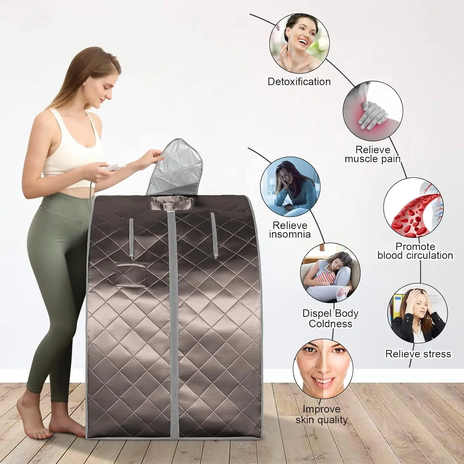 Portable Far Infrared Sauna for Home Personal Sauna Relaxtion & Detox Heating Foot Pad portable steam sauna