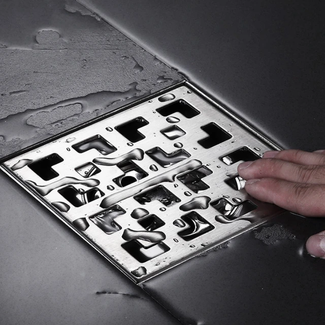 ท่อระบายน้ำสแตนเลส 304 ขนาด 20x20 ซม. ระบายน้ำได้มาก ป้องกันกลิ่น สำหรับลานกลางแจ้ง ห้องน้ำ ระเบียง ห้องอาบน้ำ 1