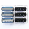 (1 Shaver Holder+6 Replacement Heads) 6-Layers Blade Manual Shaver Safety Razor For Men Barber Shaving Tool Body Hair Removal 3