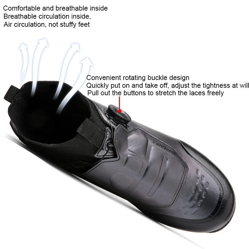 MTB Cycling Shoes Men Women With Cleats Route Cleat Speed Road Bike Sneaker Off-road Outdoor Racing Motocross Boots