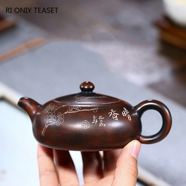 Raw Iron Antique Dragon Teapot