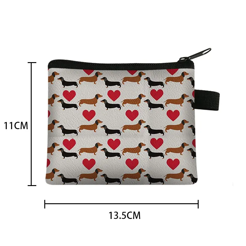 Cute Pug Dog Pattern Coin Purses Women Lovely Pet  Animal Mini Wallet Ladies Key Credit Card Bag Small Lipstick Bags Gift