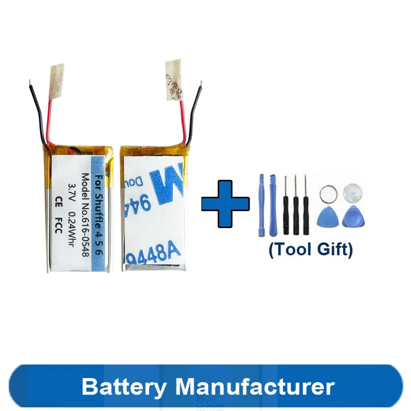 Strumenti Regalo + 616-0548 0.24Whr A1373 65Mah Batteria Per Ipod Shuffle 4 5 6 7 Per Apple Lettore Mp3 Batterie Accumulatore Akku