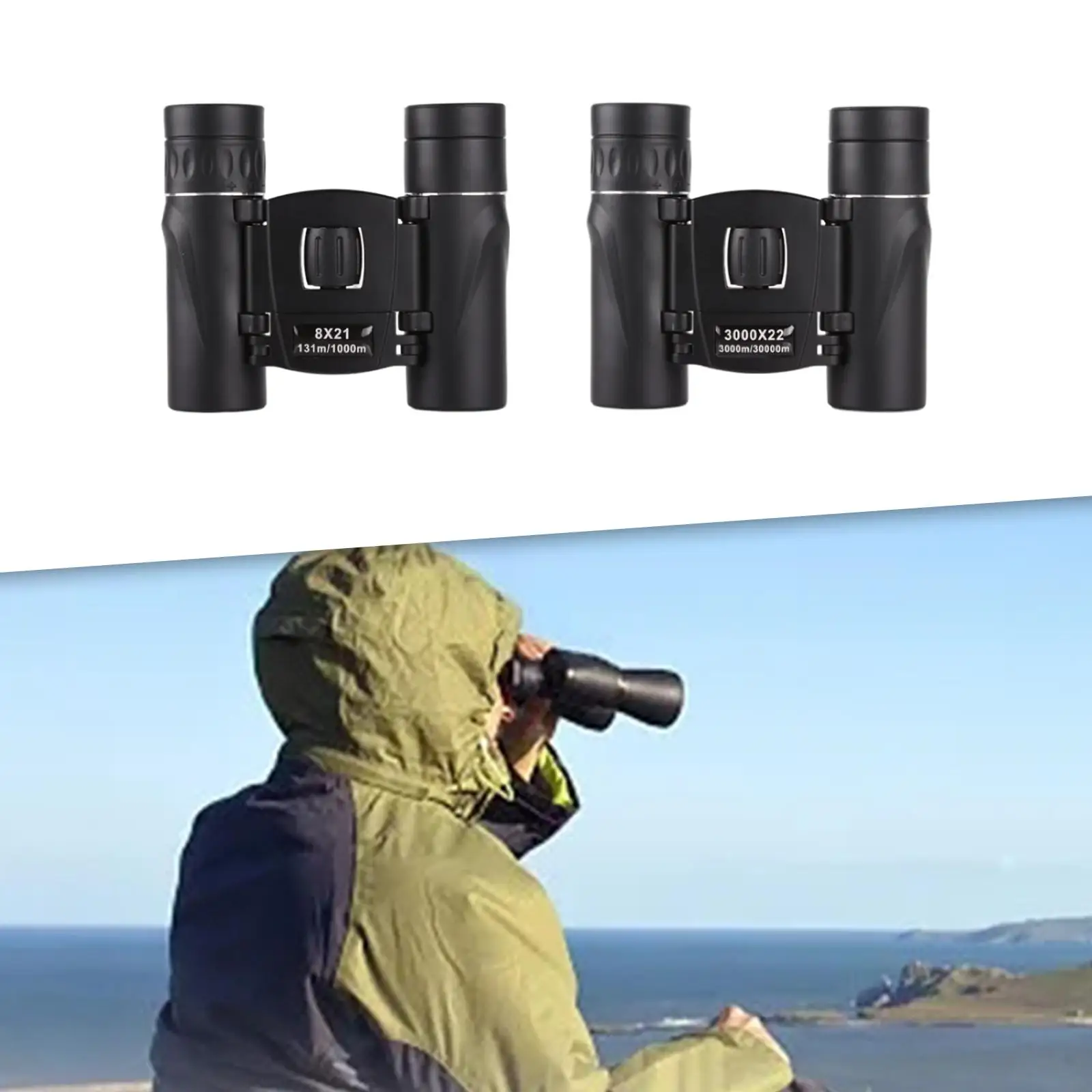 High Power Binoculars Telescope Compact Binoculars for Sightseeing