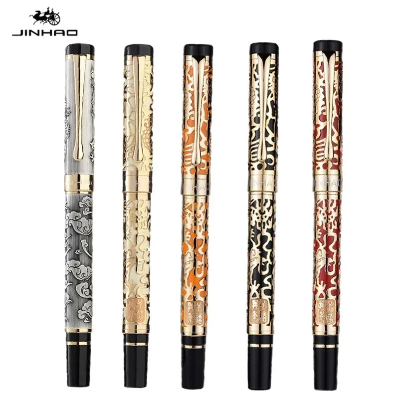 

Jinhao 5000 Vintage Luxury Metal Calligraphy Fountain Pen Beautiful Dragon Texture Carving Office School Supplies Stationary