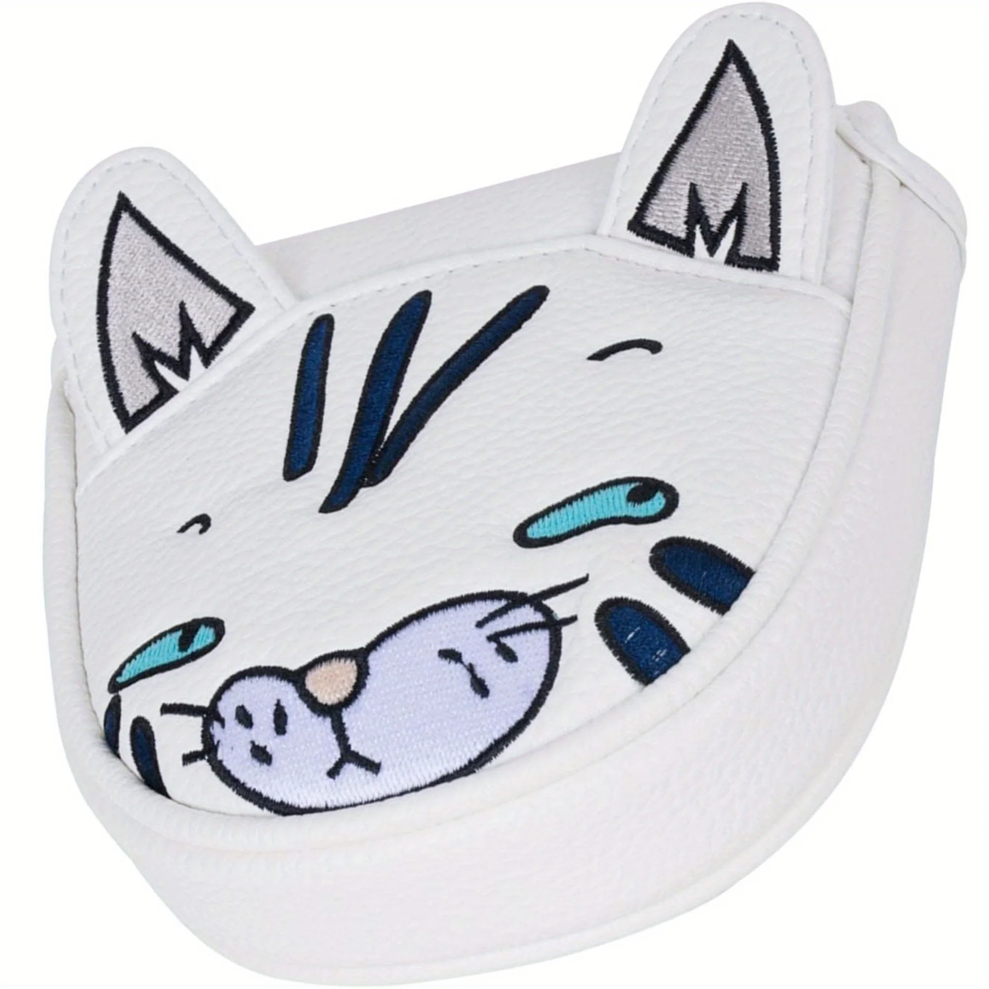 Sneaky Cat Golf Club Head Cover, Magnetic Closure Putter Protector with Double Buckle, Golf Accessories, Cat Golf Head Cover